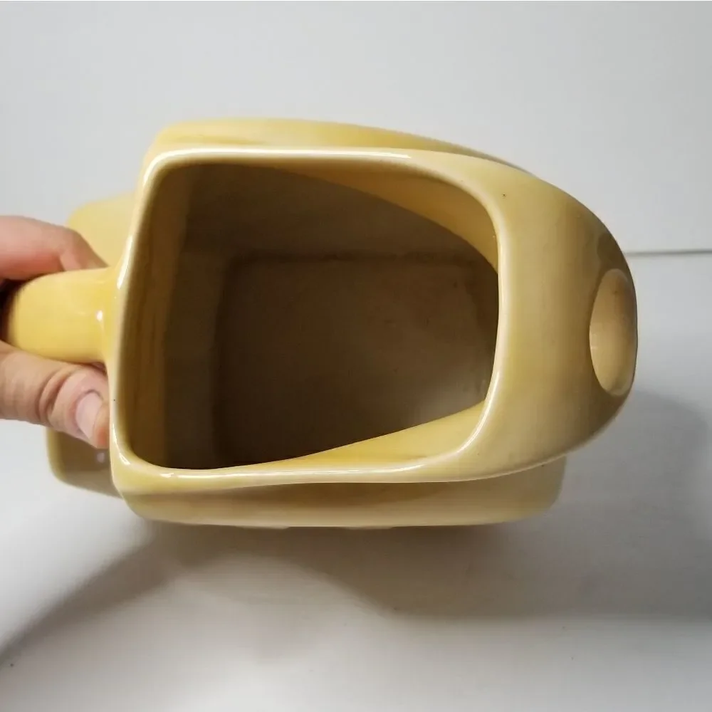 Alamo refrigerator pitcher pottery vintage yellow